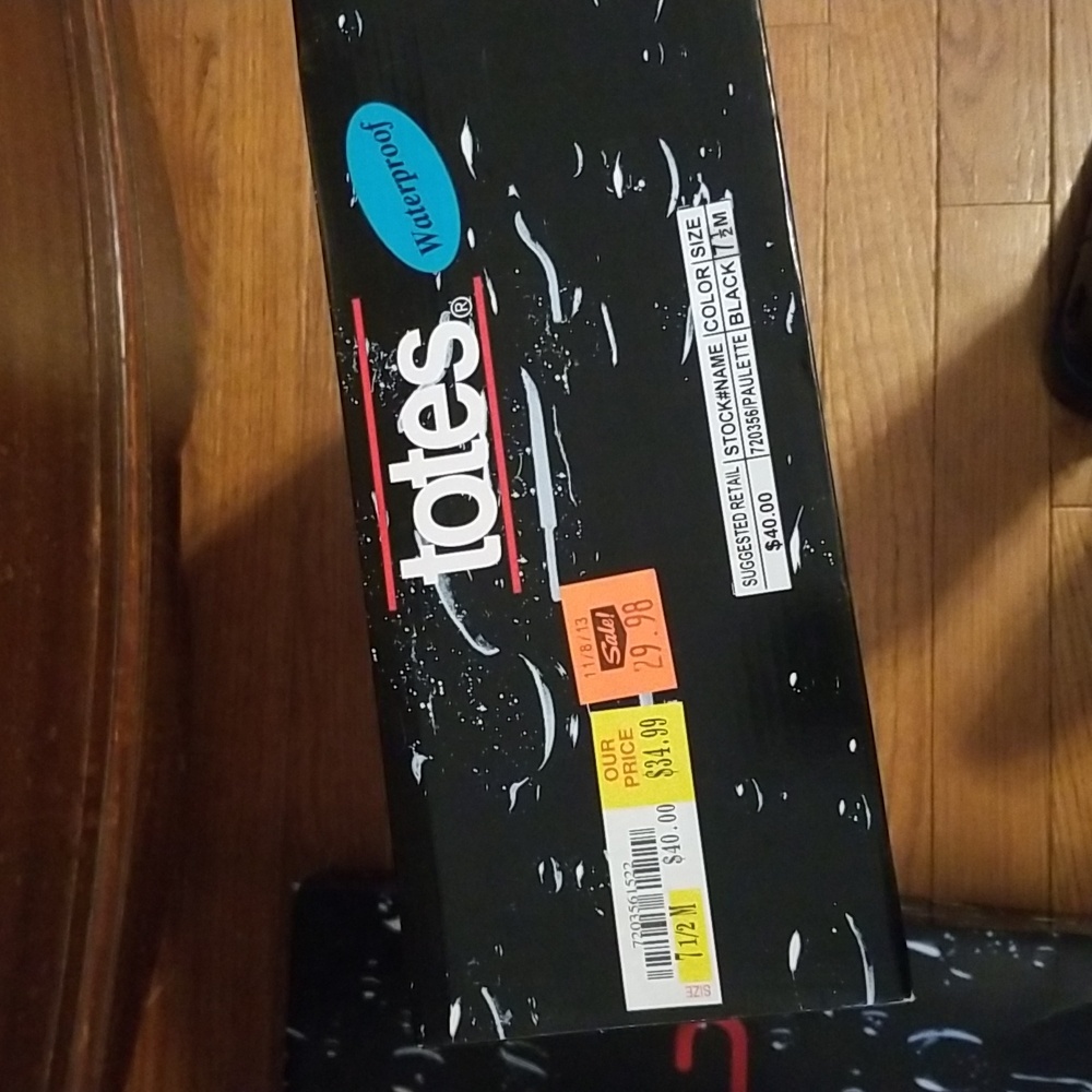 Totes Waterproof Black Boots Size 7.5 - Picture 6 of 7